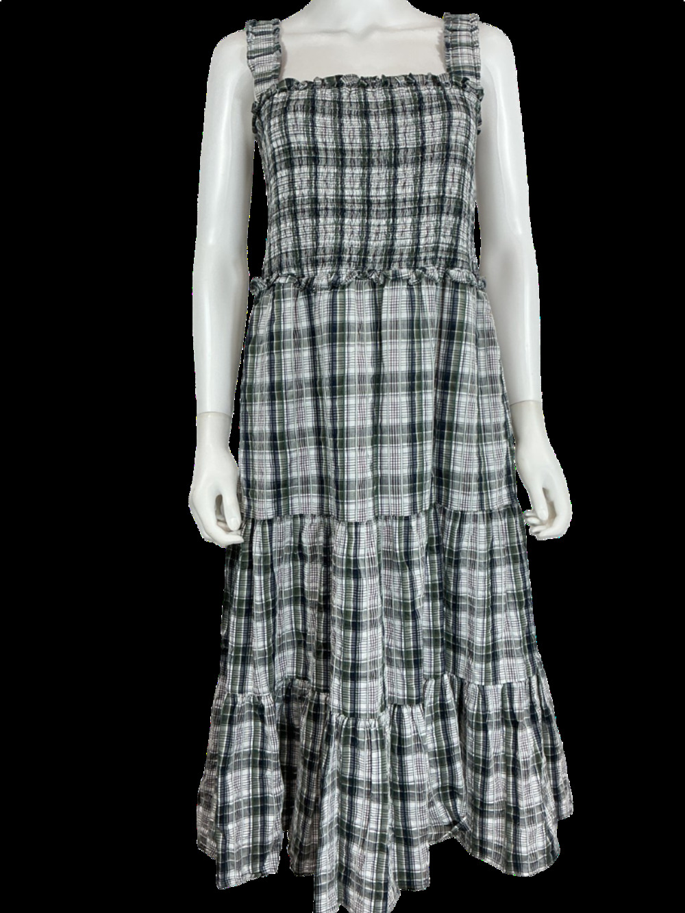 Veronica Beard Checked Multicolor Ziada Midi Dress Size 10